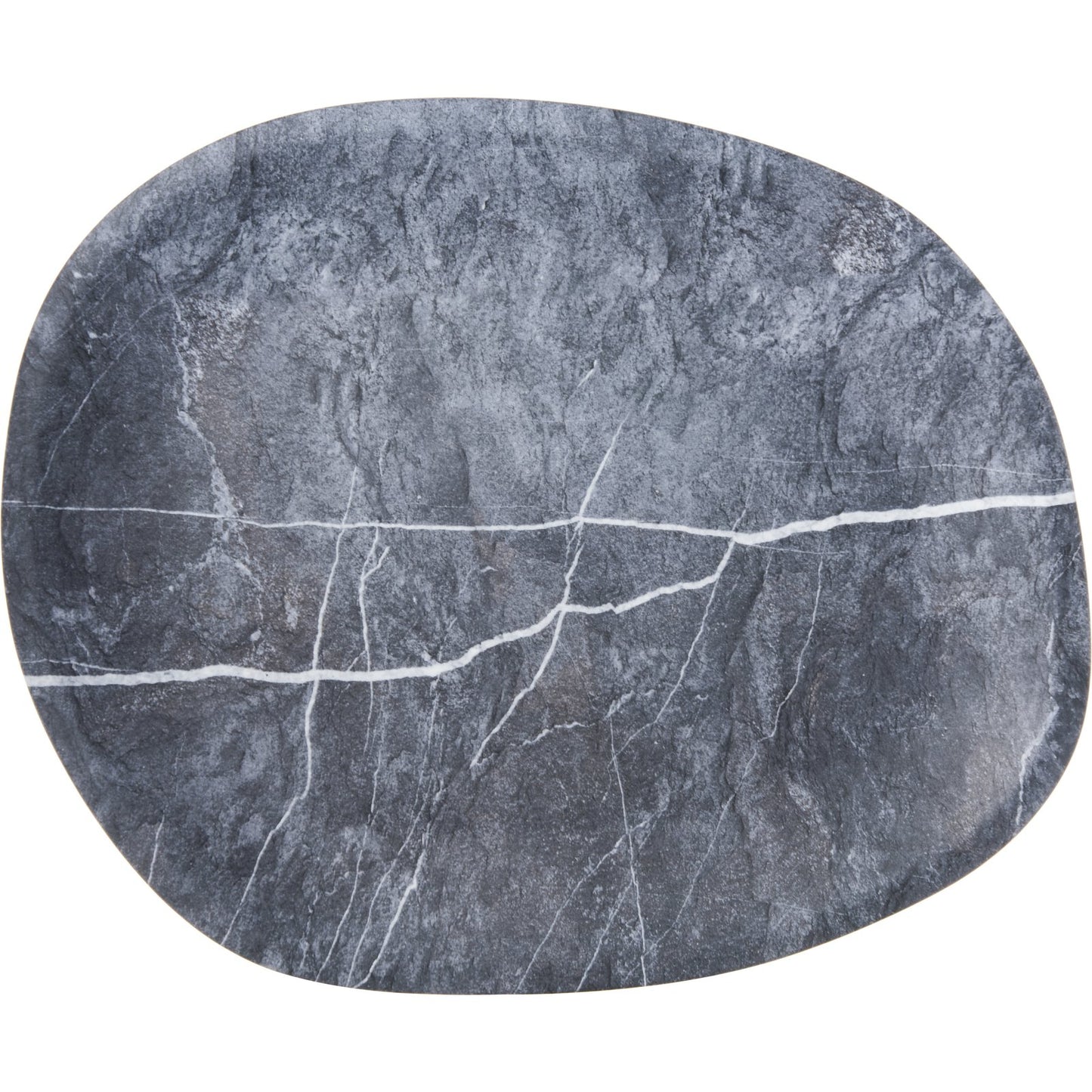 Carlisle 5310372 18" Soapstone Ridge Melamine Oblong Platter