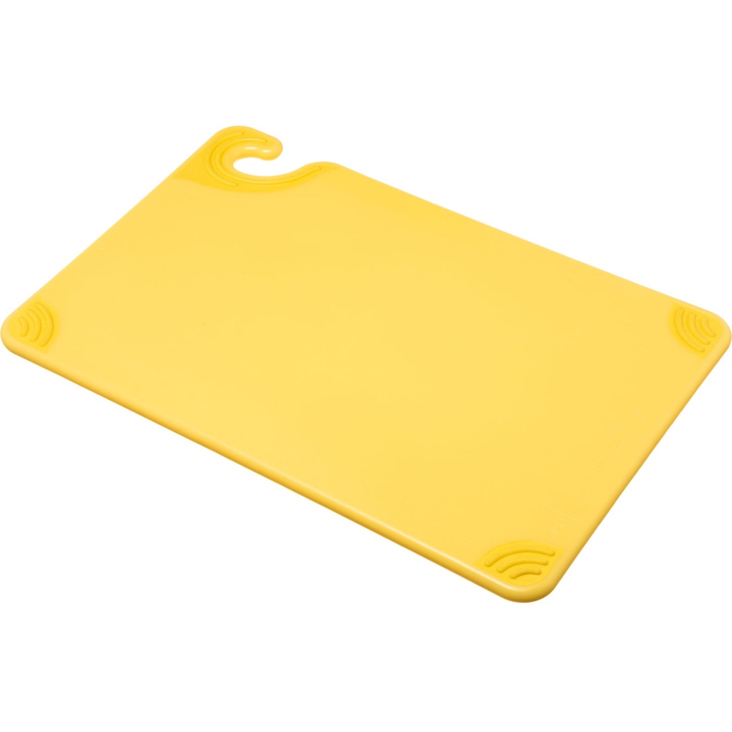 San Jamar CBG121812YL 12" x 18" x 0.5" Yellow Saf-T-Grip Cutting Board