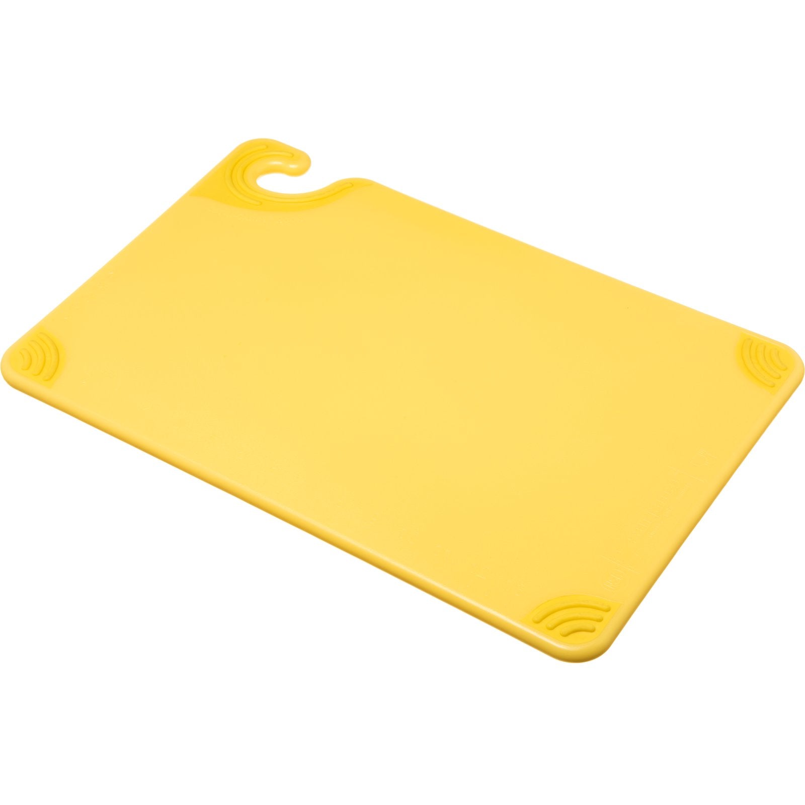 San Jamar CBG121812YL 12" x 18" x 0.5" Yellow Saf-T-Grip Cutting Board