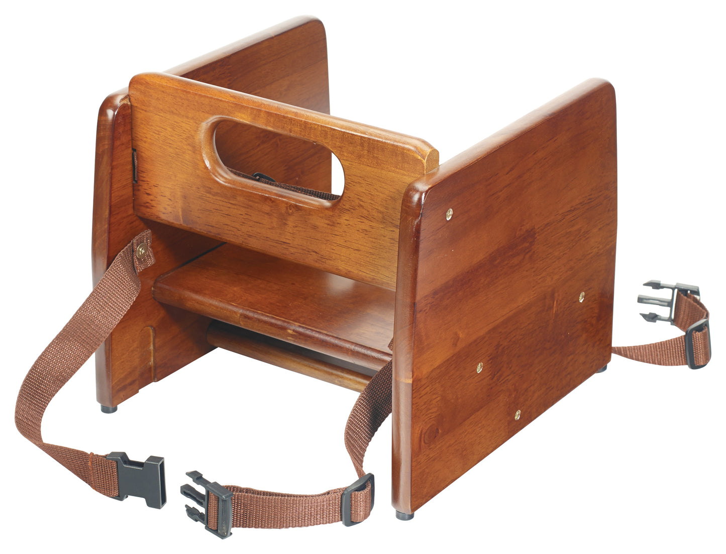 Winco CHB-704 Walnut Wooden Booster Seat