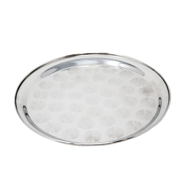 Omcan 80813 16-inch Round Stainless Steel Serving Tray