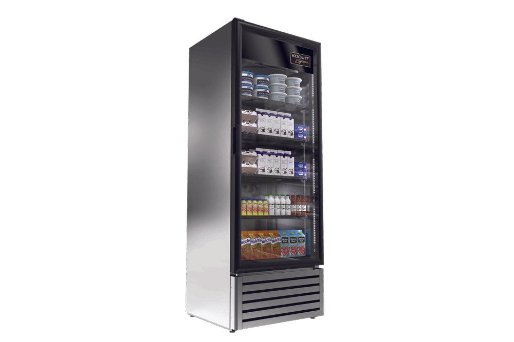 Kool-It LX-24RS 29.5" Single Glass Door Stainless Steel Merchandiser Refrigerator