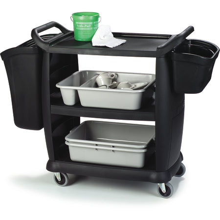 Carlisle CC11SH03 Black Polyethylene Bussing Cart Silverware Bin
