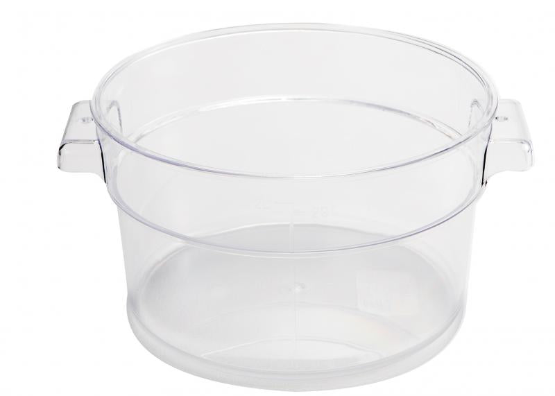 Omcan 80178 12 Qt Clear Round Polycarbonate Food Storage Container