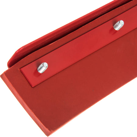 Carlisle 4007700 36" Red Straight Red Gum Rubber Flo-Pac Floor Squeegee With Heavy Duty Steel Frame