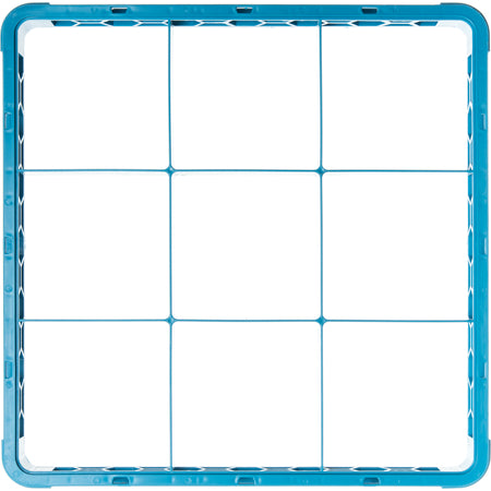 Carlisle RE914 Carlisle Blue 9-Compartment Polypropylene OptiClean Divided Glass Rack Extender 1.78"