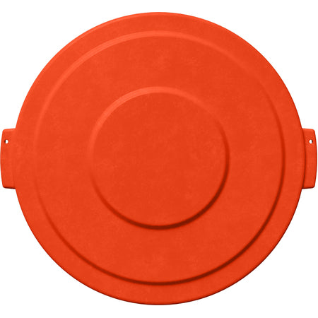 Sparta 84102124 20 Gallon Orange Round Polyethylene Bronco Waste Bin Trash Container Lid