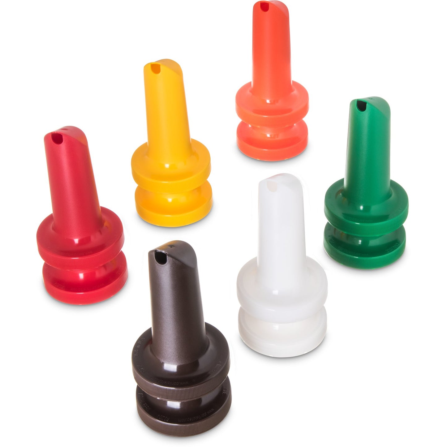 Carlisle PS204AST00 3-1/2" Assorted PourPlus Store 'N Pour Spout (12/st)