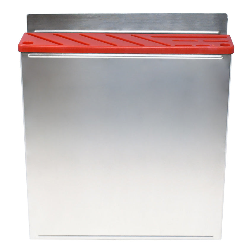 Omcan 12931 Stainless Steel Knife Rack with Red Plastic Insert