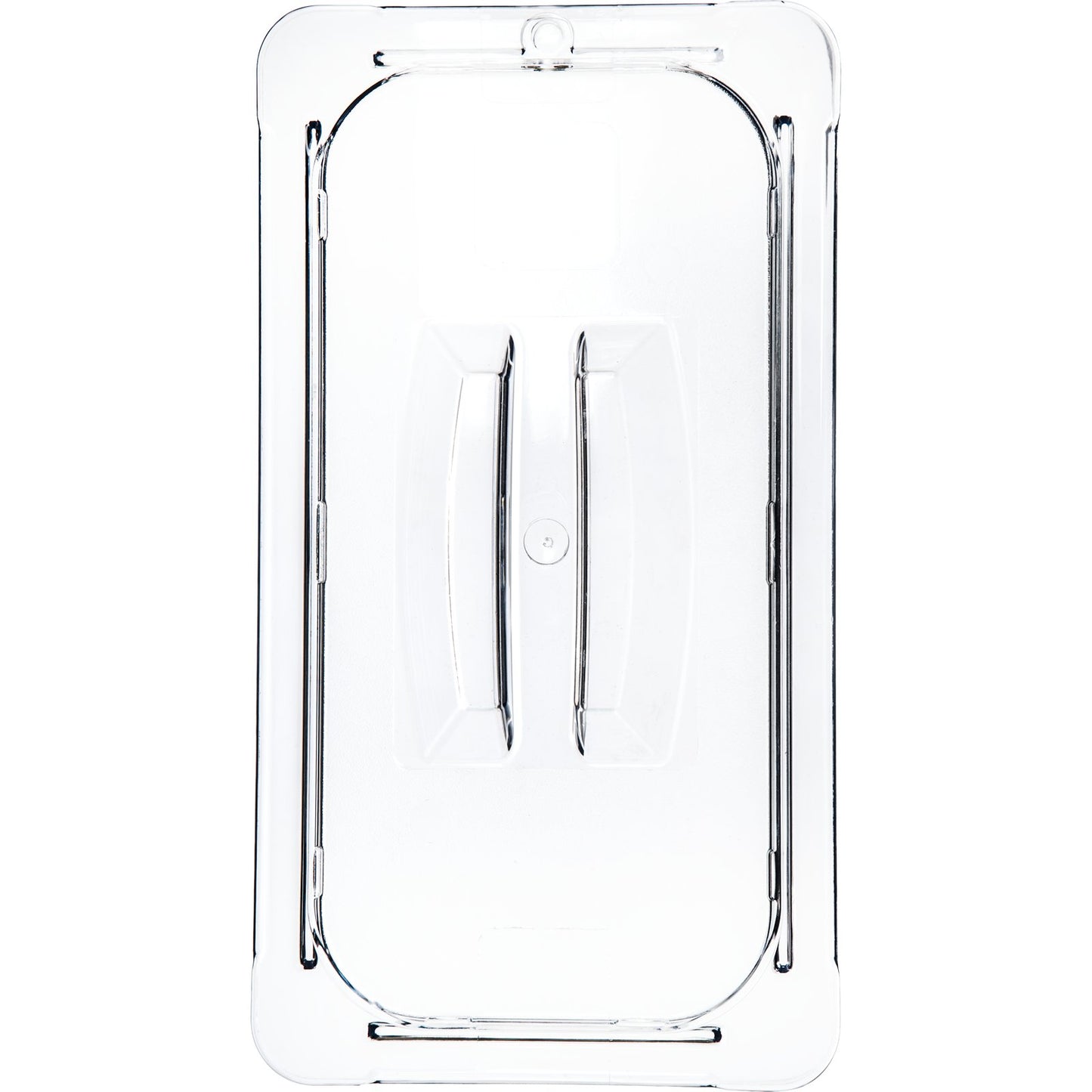 Carlisle 10270U07 1/3 Size Clear Polycarbonate StorPlus Handled Universal Lid