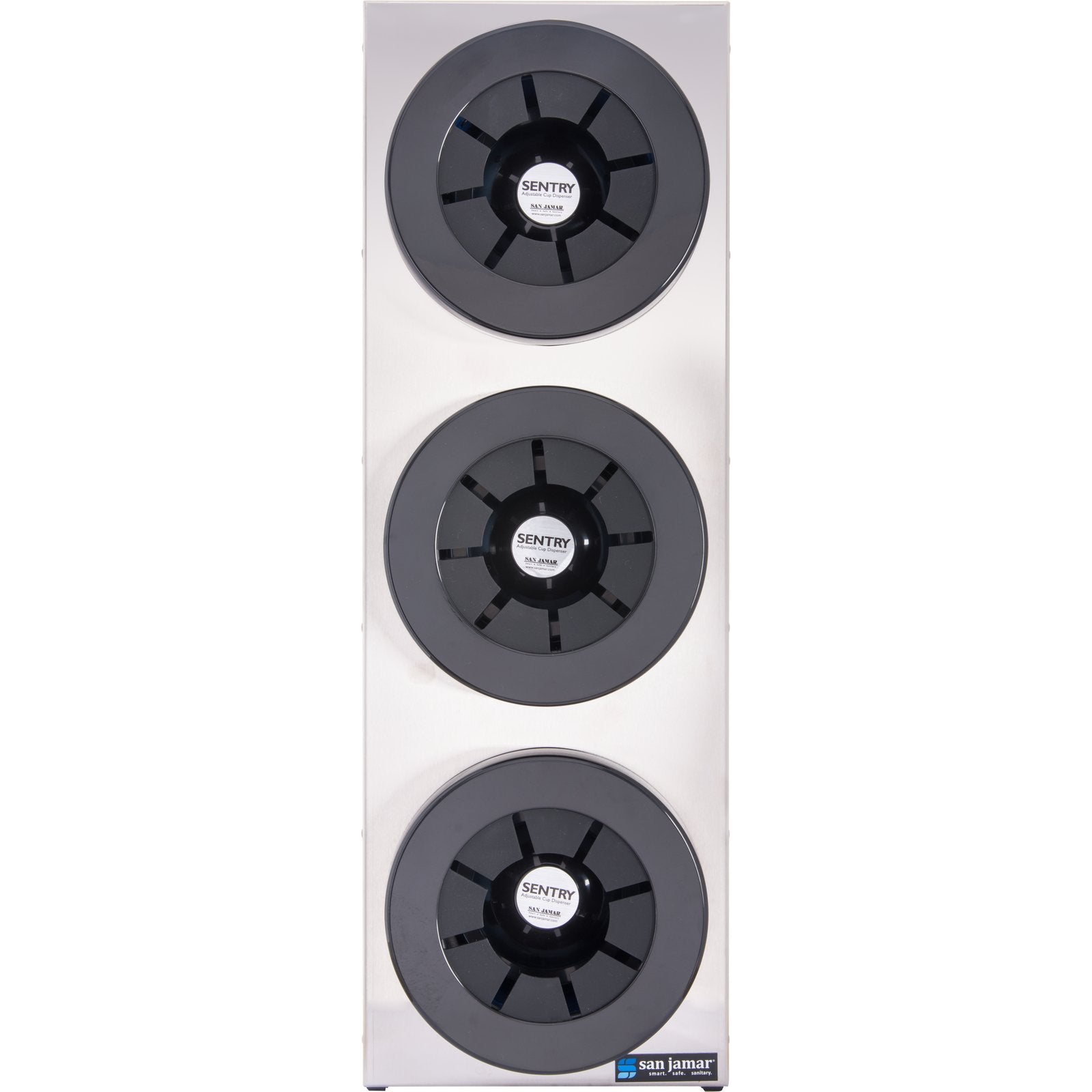 San Jamar C2853 Chrome 3-Tier Stainless Steel Sentry Beverage Dispenser Cabinets