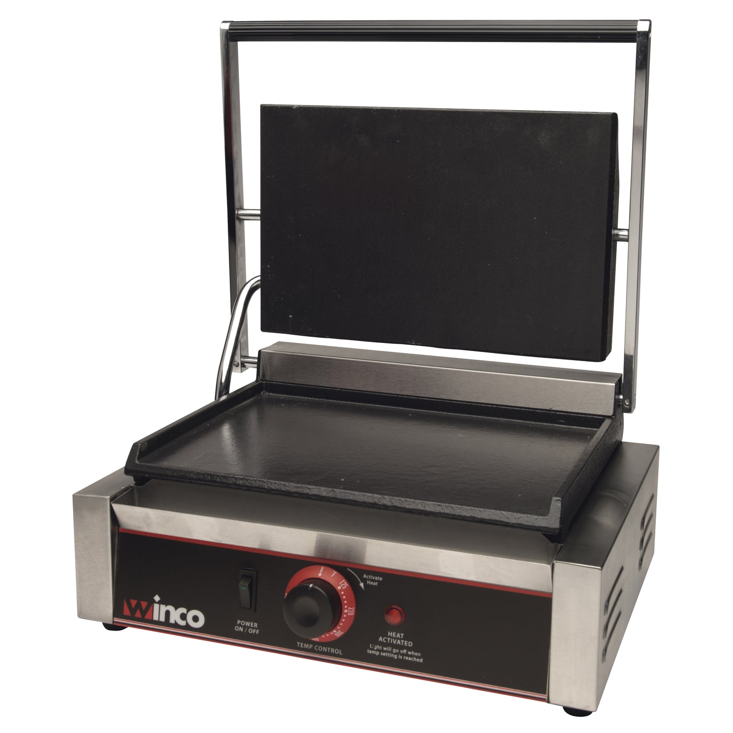 Winco ESG-1 14" Single Sandwich Grill, Flat Plate