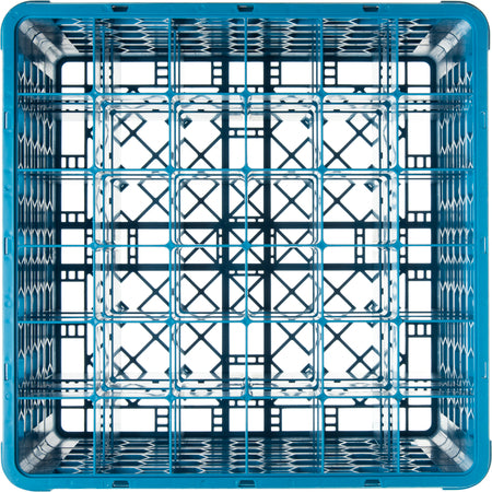 Carlisle RG36-414 Carlisle Blue 36-Compartment Polypropylene OptiClean Divided Glass Rack with 4 Extenders 10.3"
