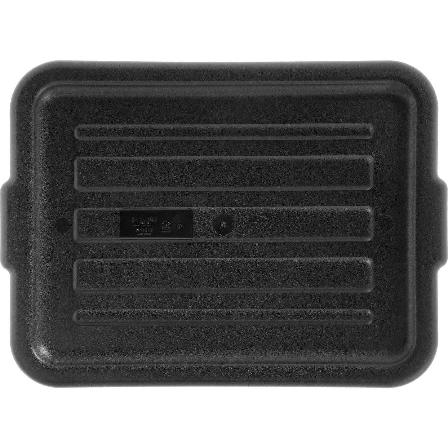 Carlisle N4401203 15" x 20" x 1" Black Comfort Curve Tote Box Universal Lid
