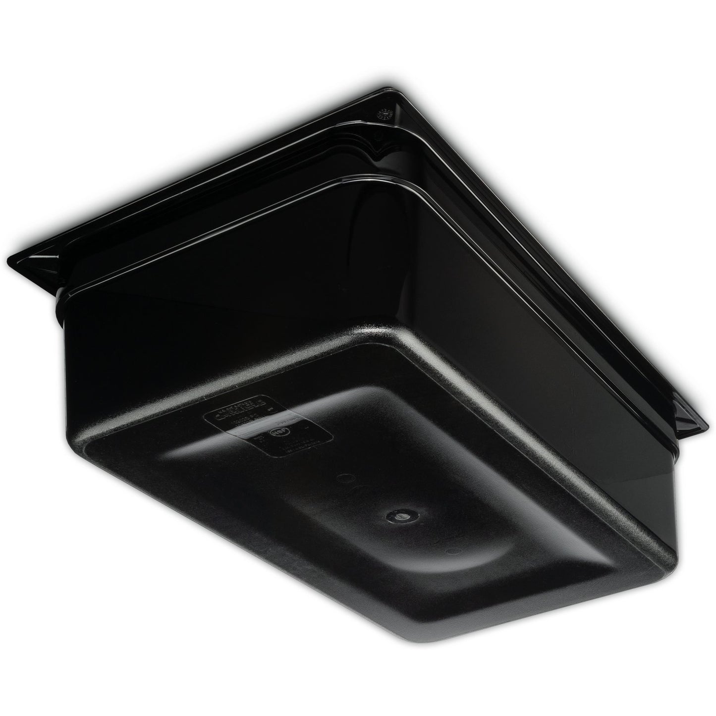 Carlisle 10202B03 Full-Size Black Polycarbonate StorPlus Food Pan, 6" Deep