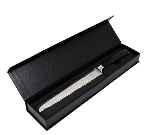 Omcan 47910 8" Gyuto Damascus Style Slicer Forged Knife with Gift Box