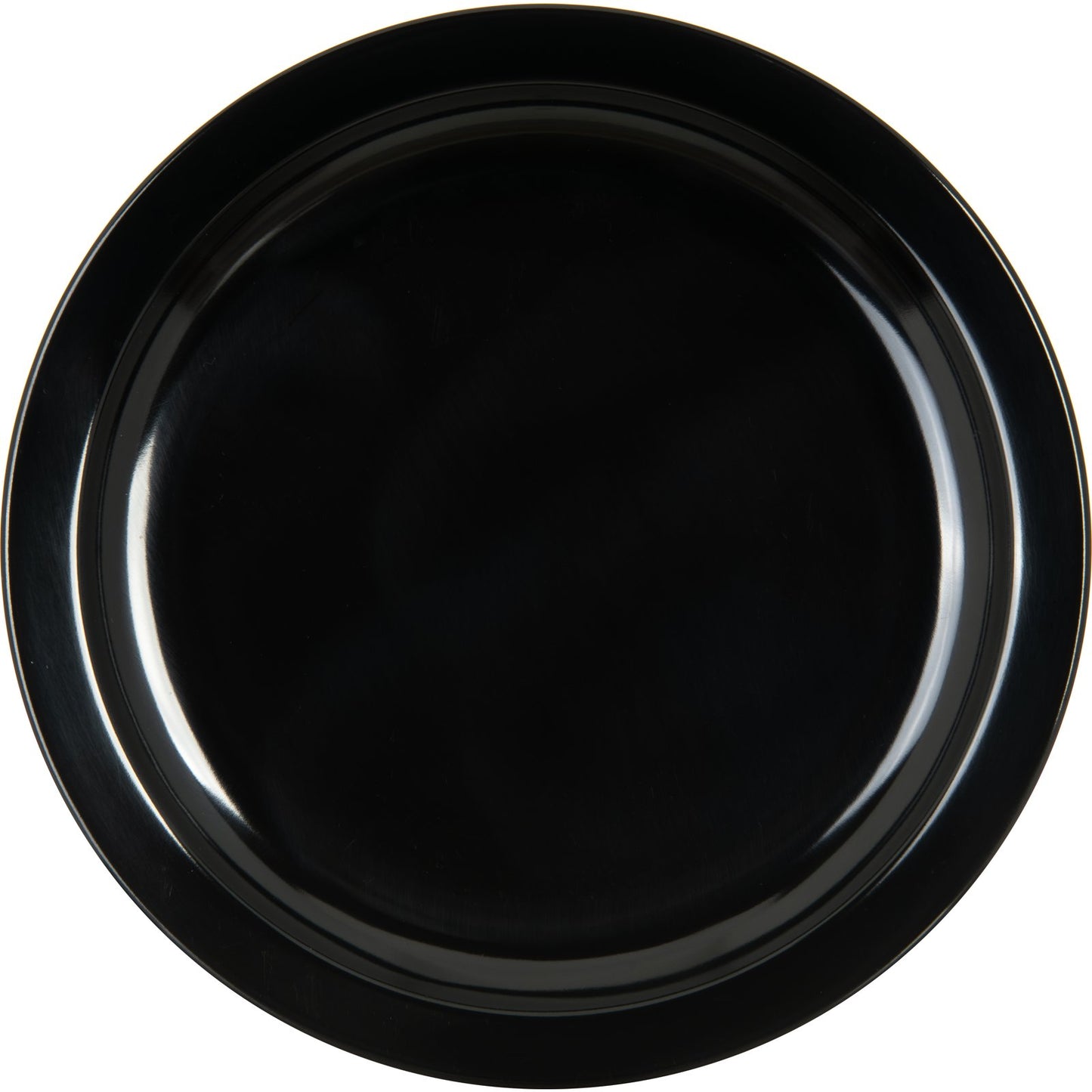 Carlisle KL20103 7.25" Black Kingline Melamine Sandwich Plate