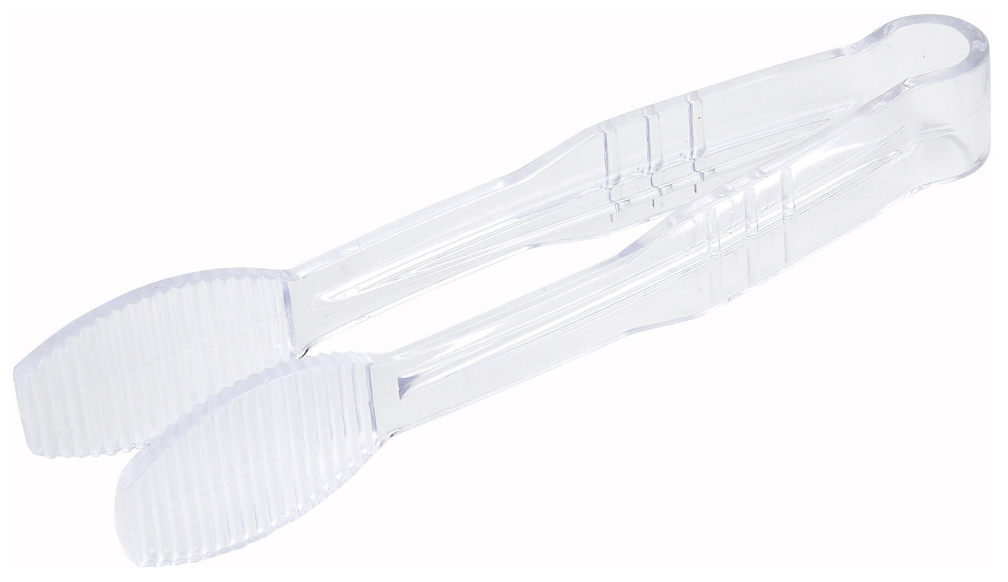 Winco PUTF-6C 6" Clear Flat Polycarbonate Tong