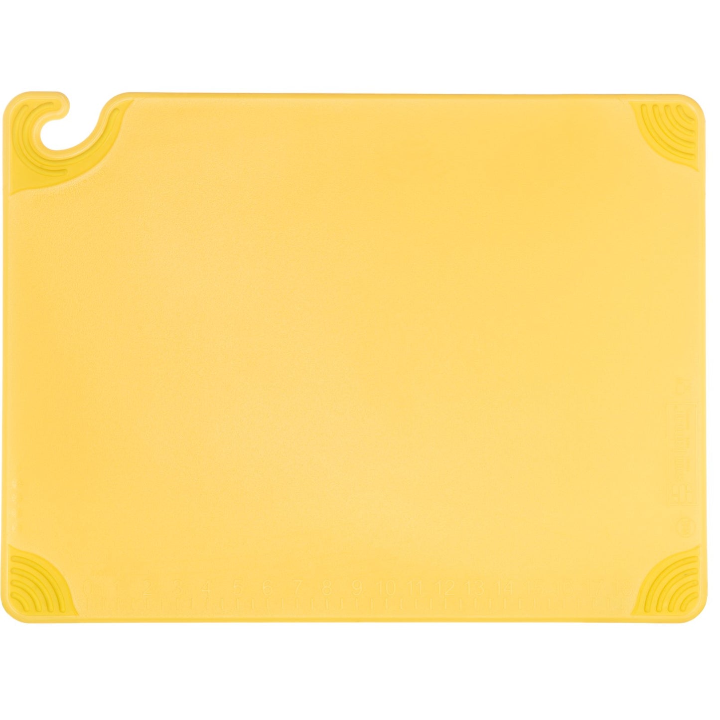 San Jamar CBG182412YL 18" x 24" x 0.5" Yellow Saf-T-Grip Cutting Board