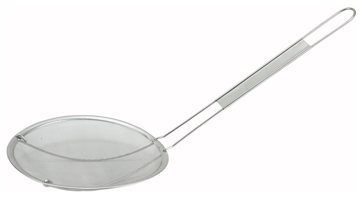Winco MSS-6.5F 6-1/2" Stainless Steel Single Fine Mesh Strainer