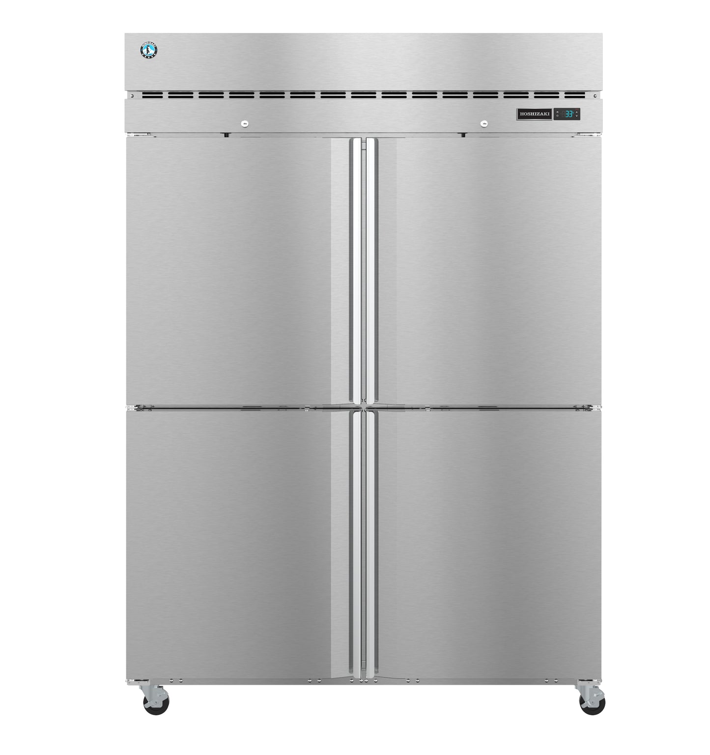 Hoshizaki F2A-HS Two Section Half Stainless Steel Doors with Lock Upright Freezer