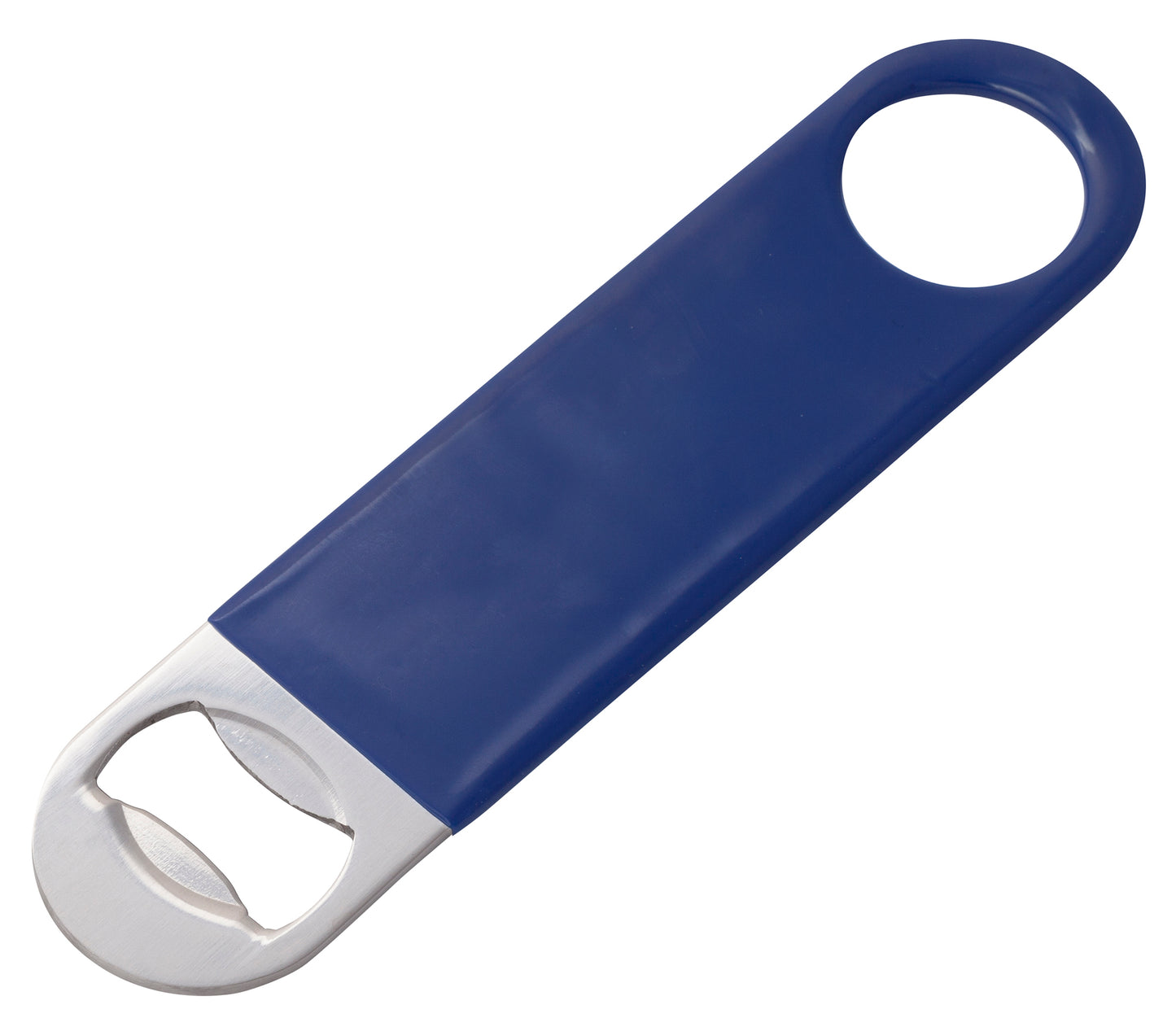 Winco CO-301PB Blue Flat Stainless Steel Bottle Opener