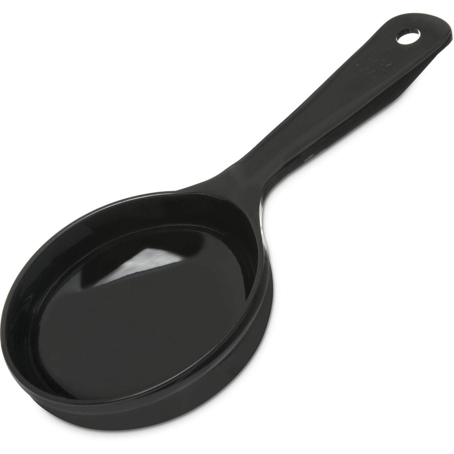 Carlisle 493003 6 oz Black Acetal Measure Miser Solid Short Handle