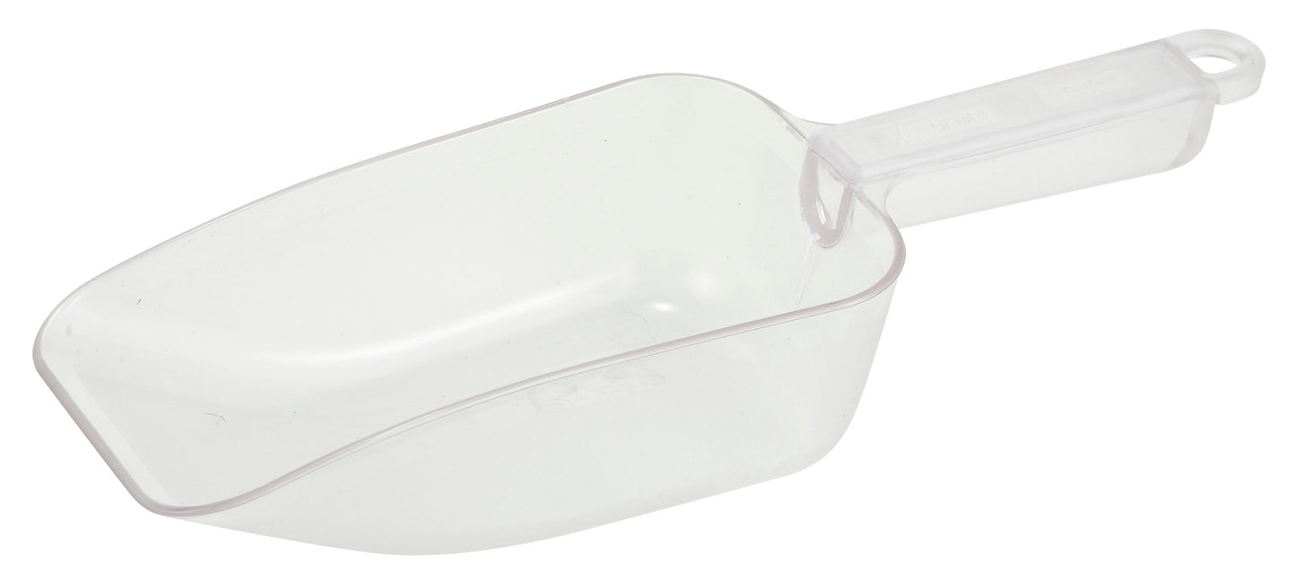 Winco PS-20 20 oz. Clear Polycarbonate Scoop