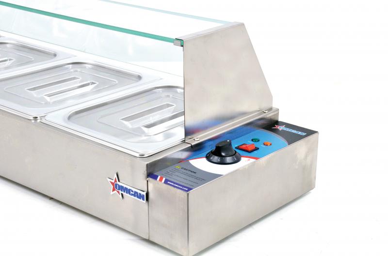 Omcan 43055 57-inch Bain Marie with 5 Half-size Pans
