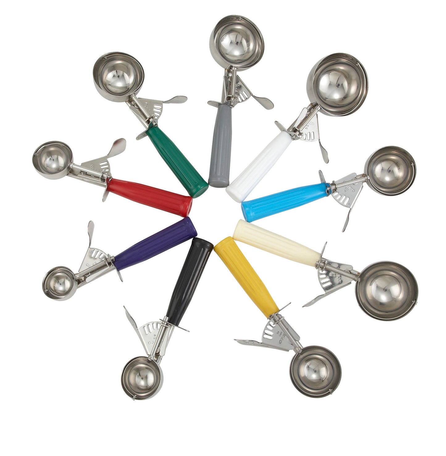 Winco ICD-20 Size 20 Yellow Ice Cream Disher