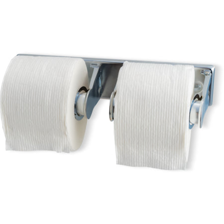 San Jamar R260XC Chrome Double Stainless Steel Roll Locking Toilet Tissue Dispenser, 1.5" core