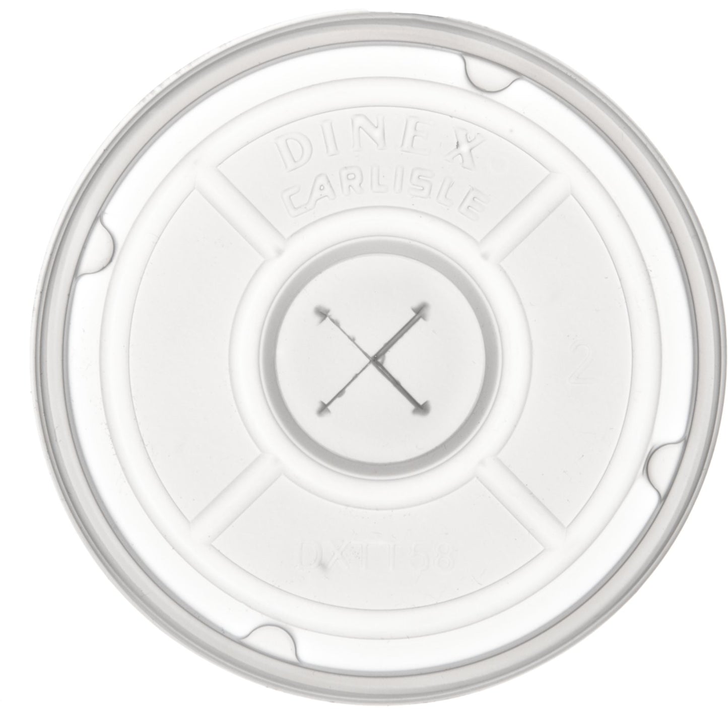 Dinex DXTT58 Translucent Tumbler Lid with Straw Slot (1000/cs)