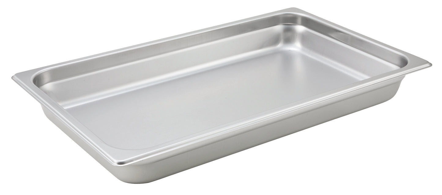 Winco SPJH-101 Full Size Stainless Steel Anti-jam Steam Pan, 1-1/4" Deep