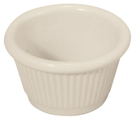 Winco RFM-1B 1-1/2 oz. Bone Fluted Ramekins