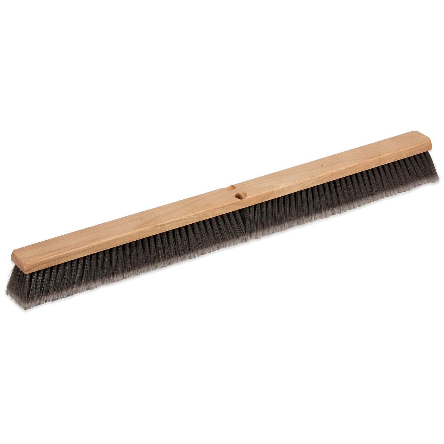 Carlisle 4501623 36" Flo-Pac Hardwood Push Broom Head with Gray Polypropylene Flagged Bristle