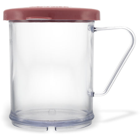Carlisle 4250S55 1 cup / 8 oz Rose SAN Shaker/Dredge With Seasoning Lid - Hole Dia 0.085