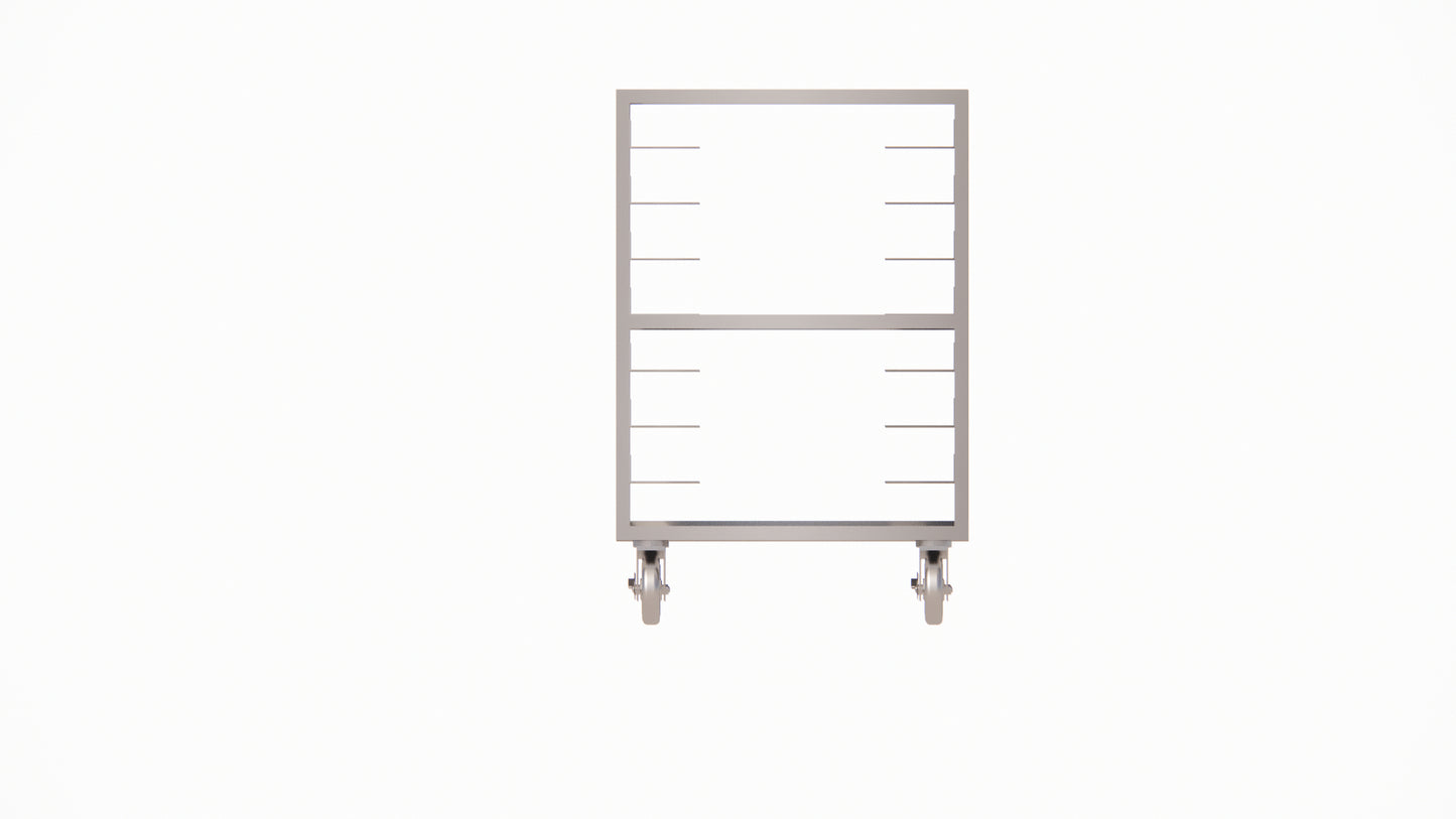Dinex DXPDHOR12UP 12 Trays Aluminum Universal Tray Cart