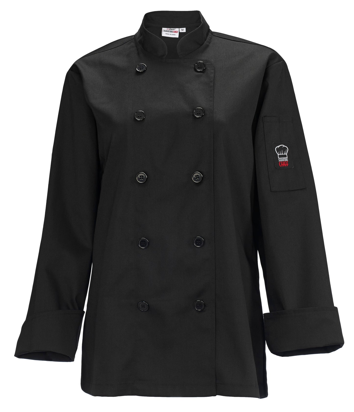 Winco UNF-7KL Large Black Women's Jacket