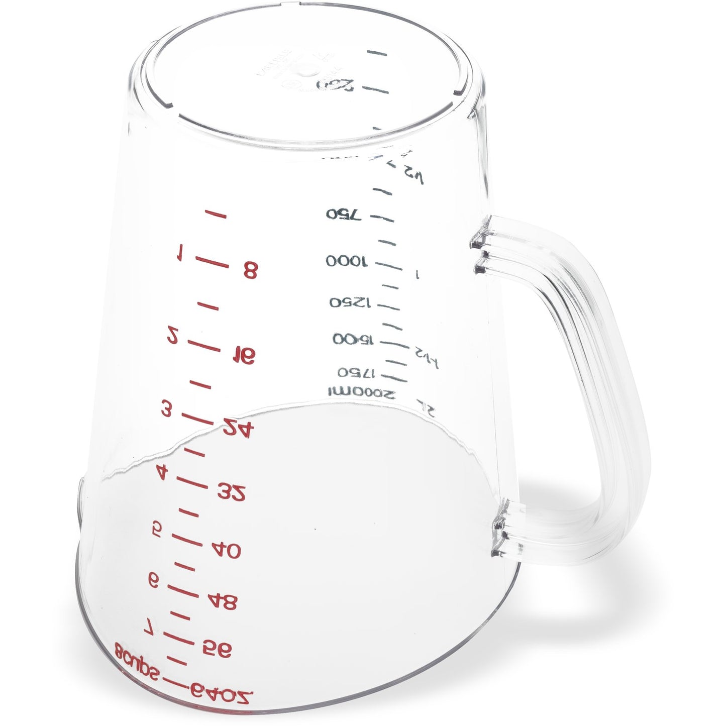 Carlisle 4314407 1/2 gal Clear Polycarbonate Commercial Measuring Cup