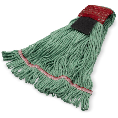 Carlisle 369424S09 Large Green Acrylic Fiber Red Band Mop w/ Looped-End