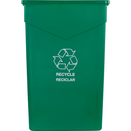 Carlisle 342023REC09 23 Gallon Green Rectangle Polyethylene TrimLine Recycle Waste Container