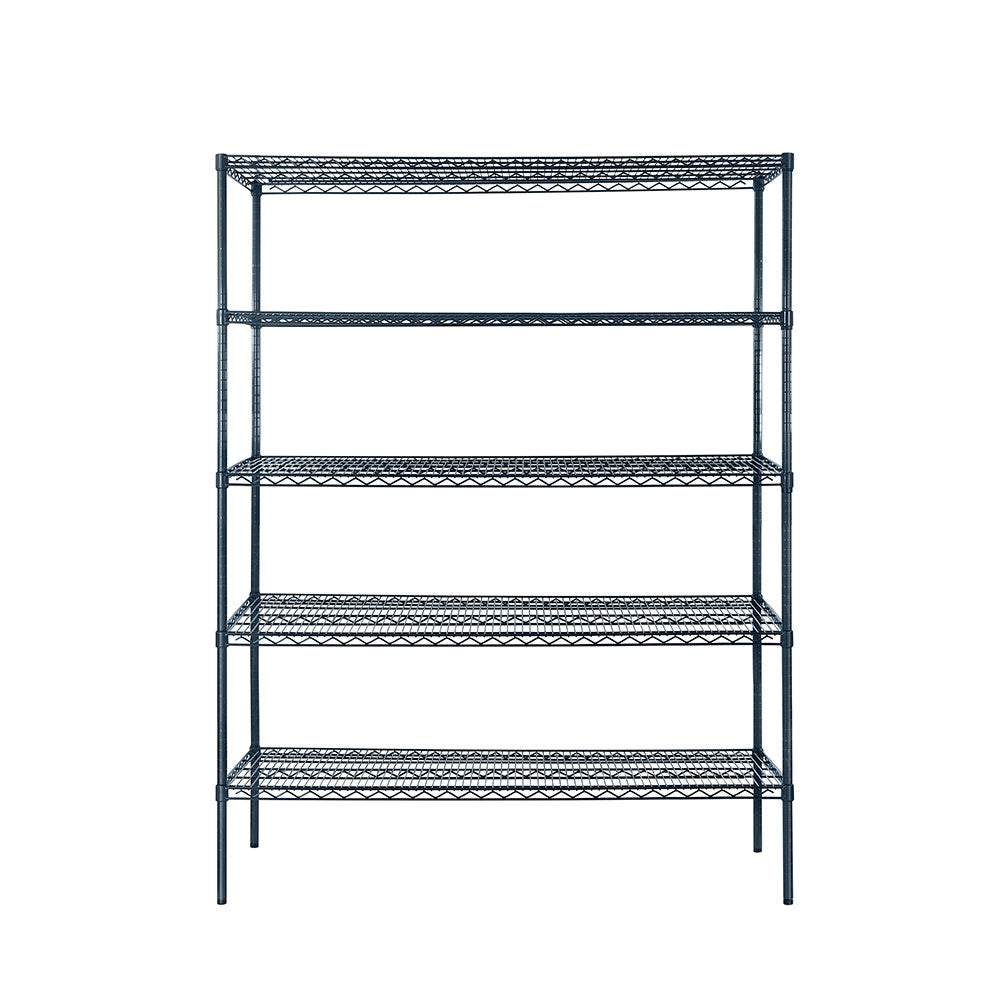 Atosa MWSSE244886 24"x48" Slate Gray 5-Shelf Epoxy Shelving Unit with 86" Post