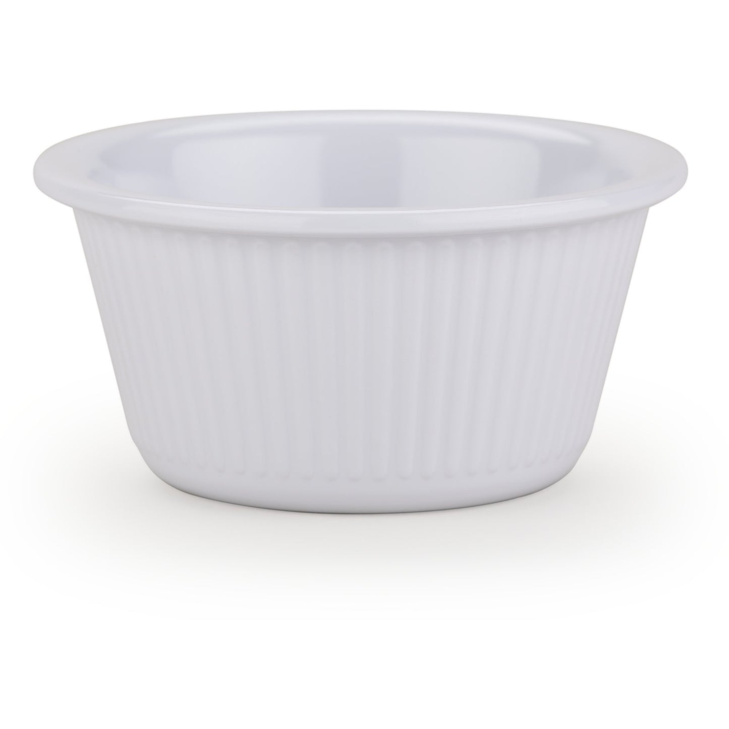Carlisle S29302 3 oz White Melamine Fluted Ramekin