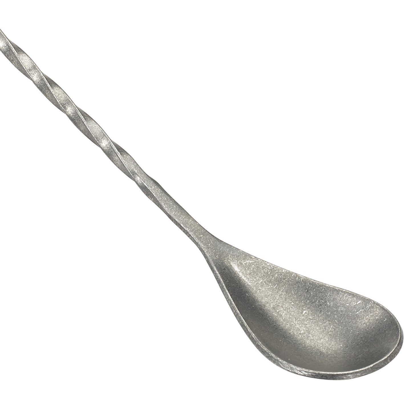 Winco BABS-12CS 12" Crafted Steel Finish After 5 Bar Spoon with Teadrop End