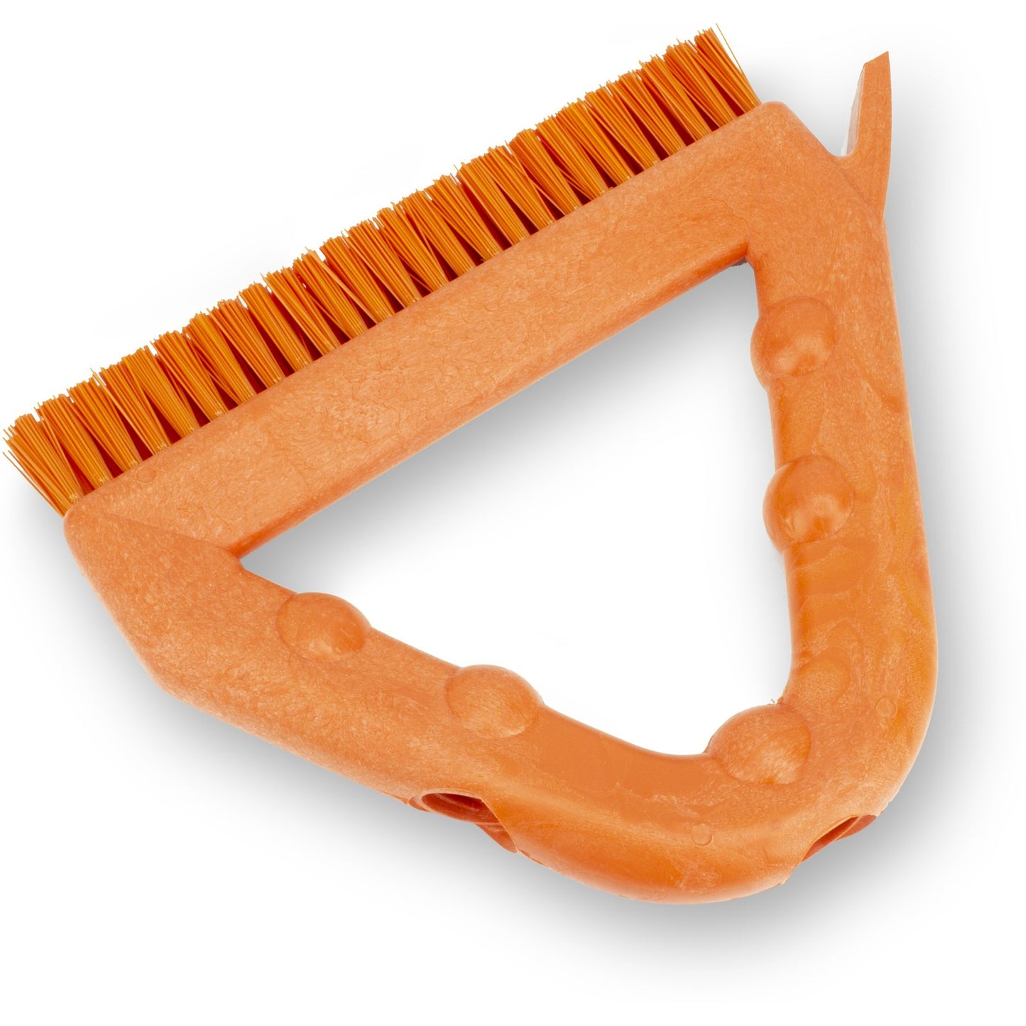Carlisle 41323EC24 9" Orange Spart Color Coded Tile and Grout Brush