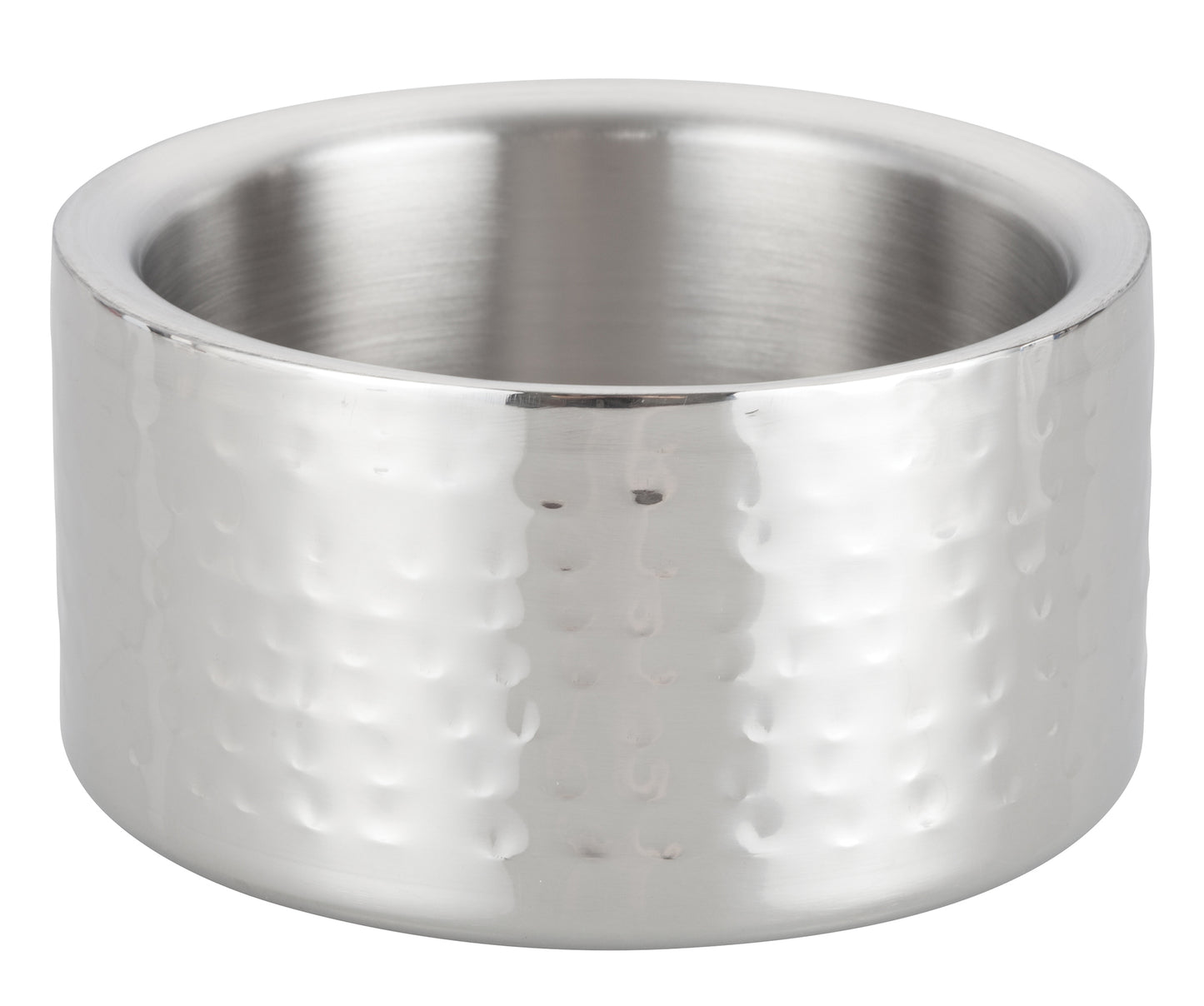 Winco DWCC-5H 5" Hammered Double Wall Wine Coaster, Satin Finish