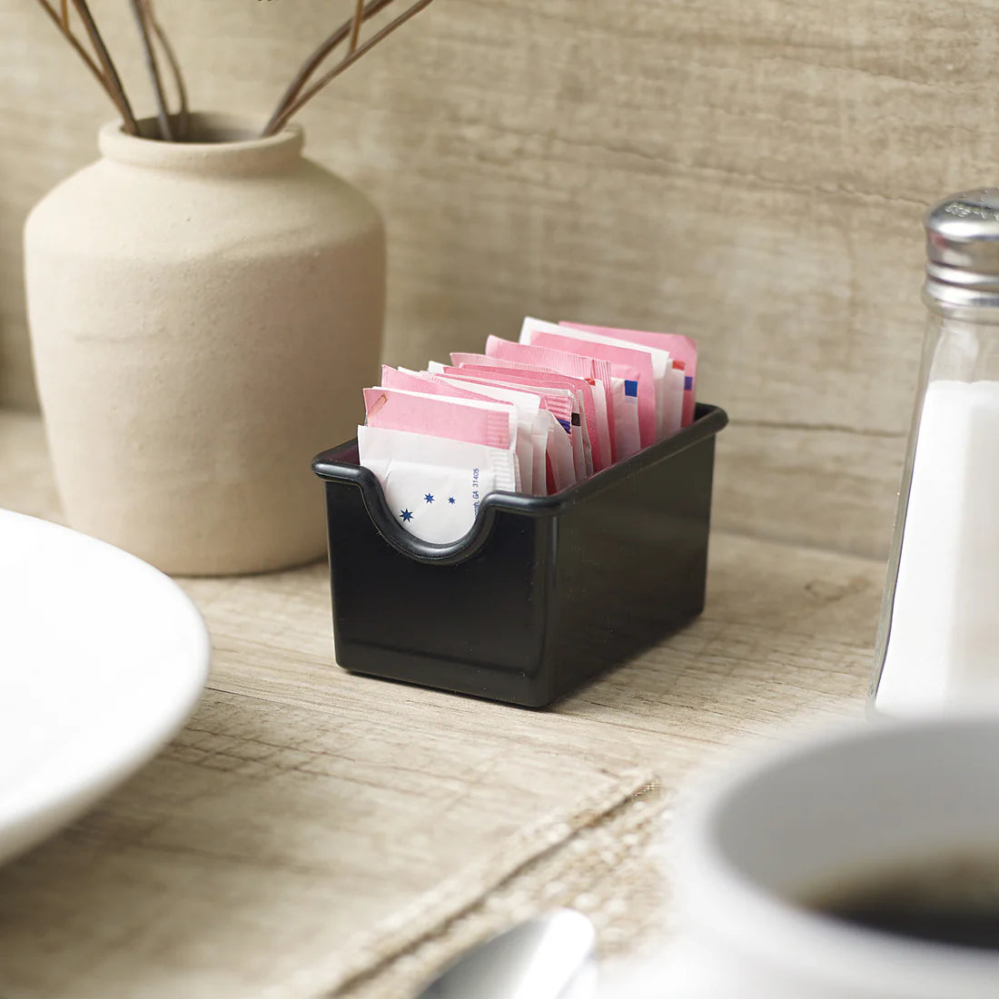 Winco PPH-1K Black Plastic Sugar Packet Holder