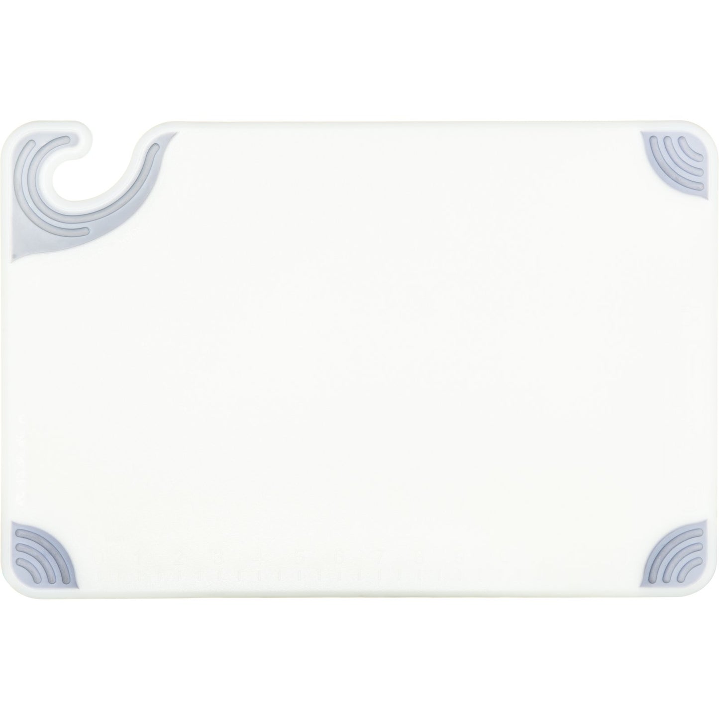 San Jamar CBG121812WH 12" x 18" x 0.5" White Saf-T-Grip Cutting Board