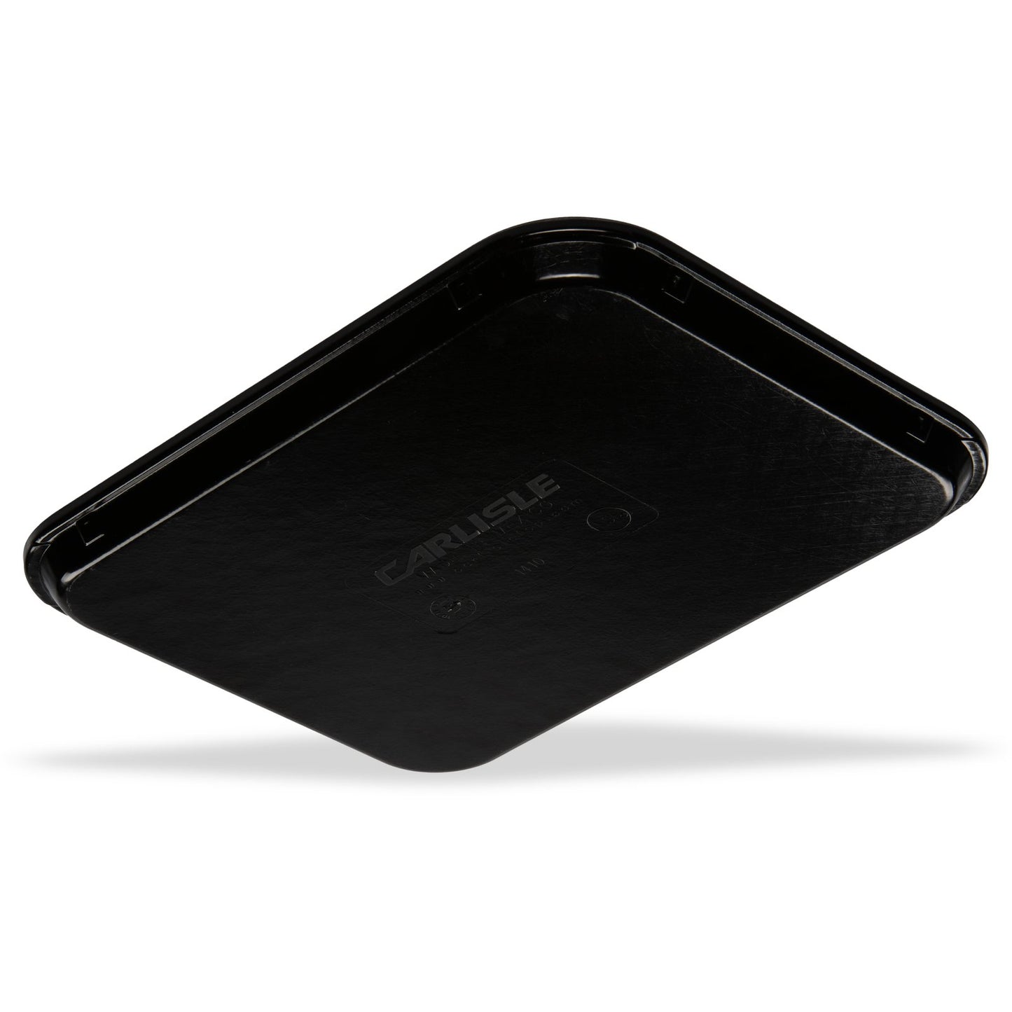 Carlisle 1410FG004 13.75" x 10.6" Black Solid Rectangular Glasteel Tray