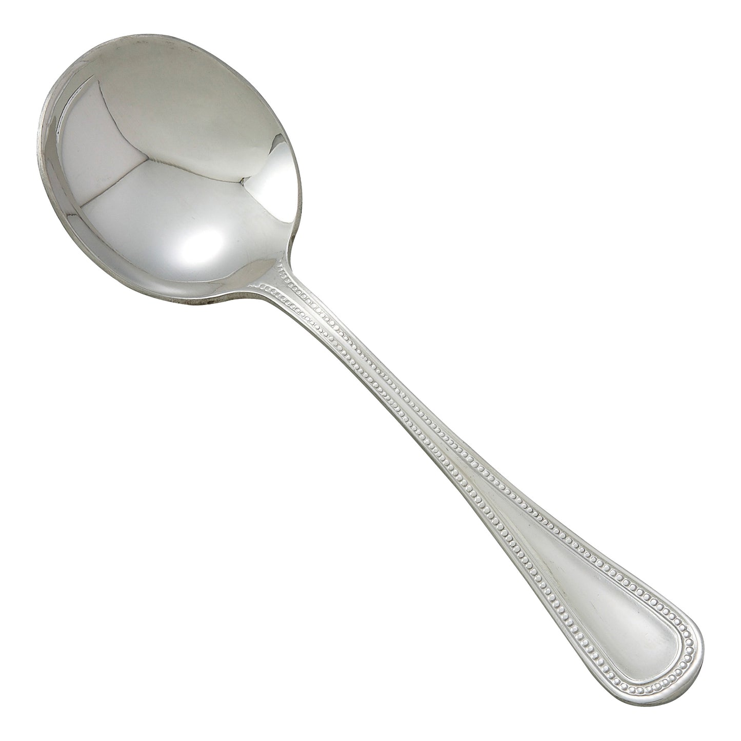 Winco 0036-04 Deluxe Pearl Bouillon Spoon, 18/8 Extra Heavyweight
